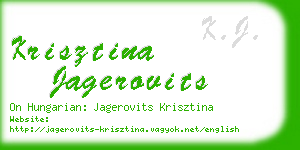 krisztina jagerovits business card